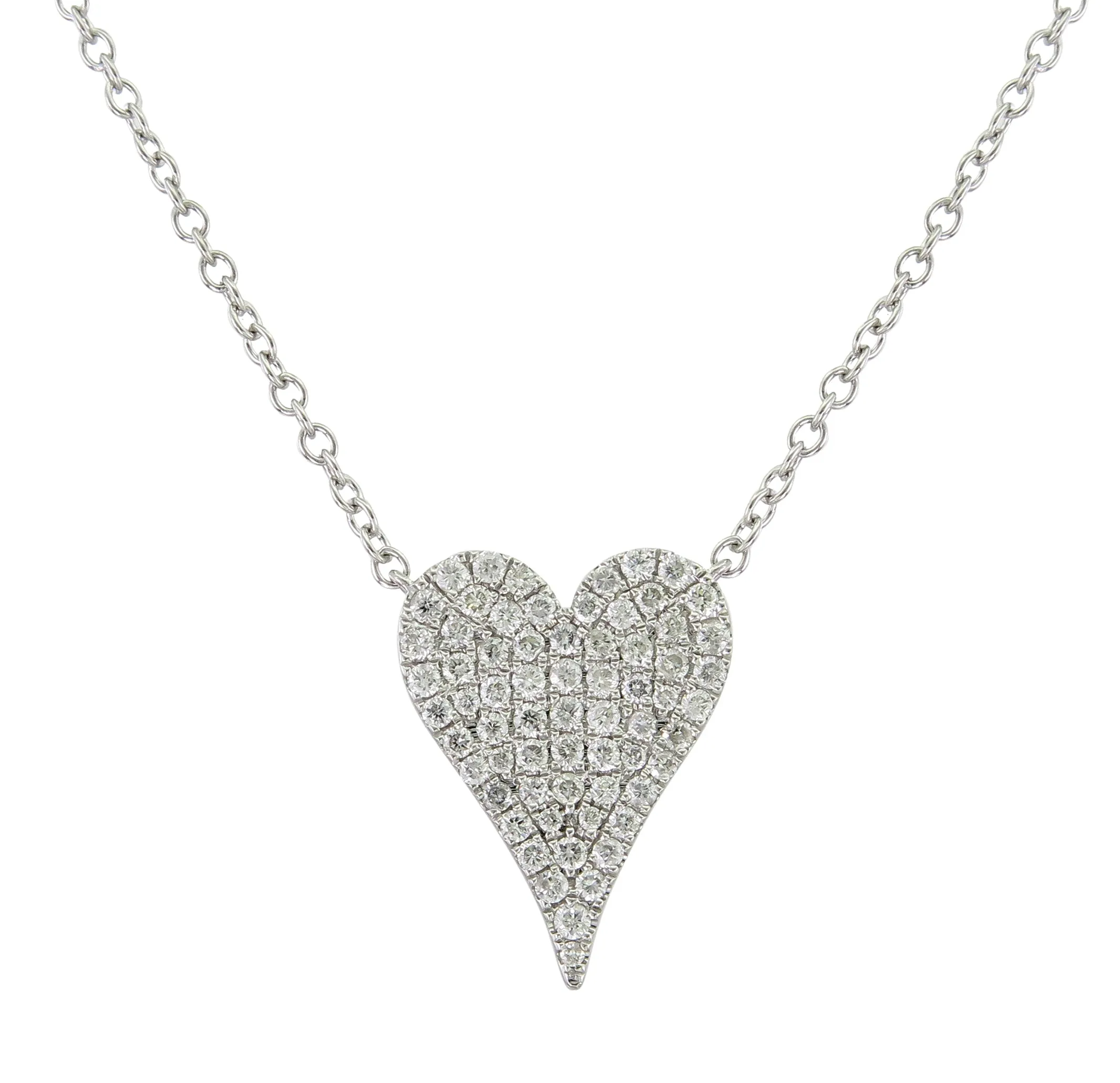 0.35CT T.W. Diamond Heart Pave Pendant Necklace