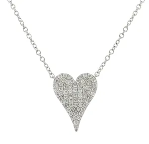 0.35CT T.W. Diamond Heart Pave Pendant Necklace