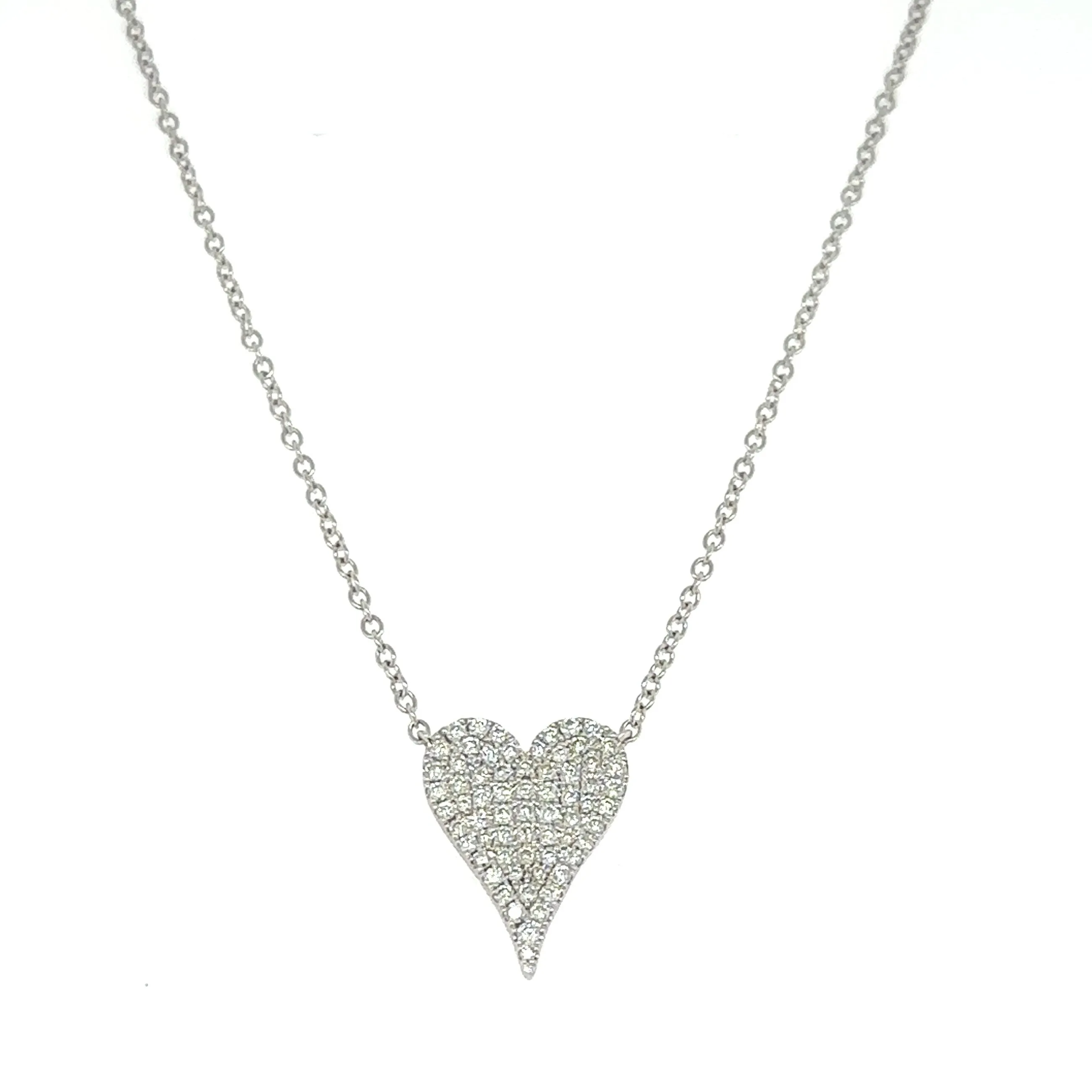 0.35CT T.W. Diamond Heart Pave Pendant Necklace