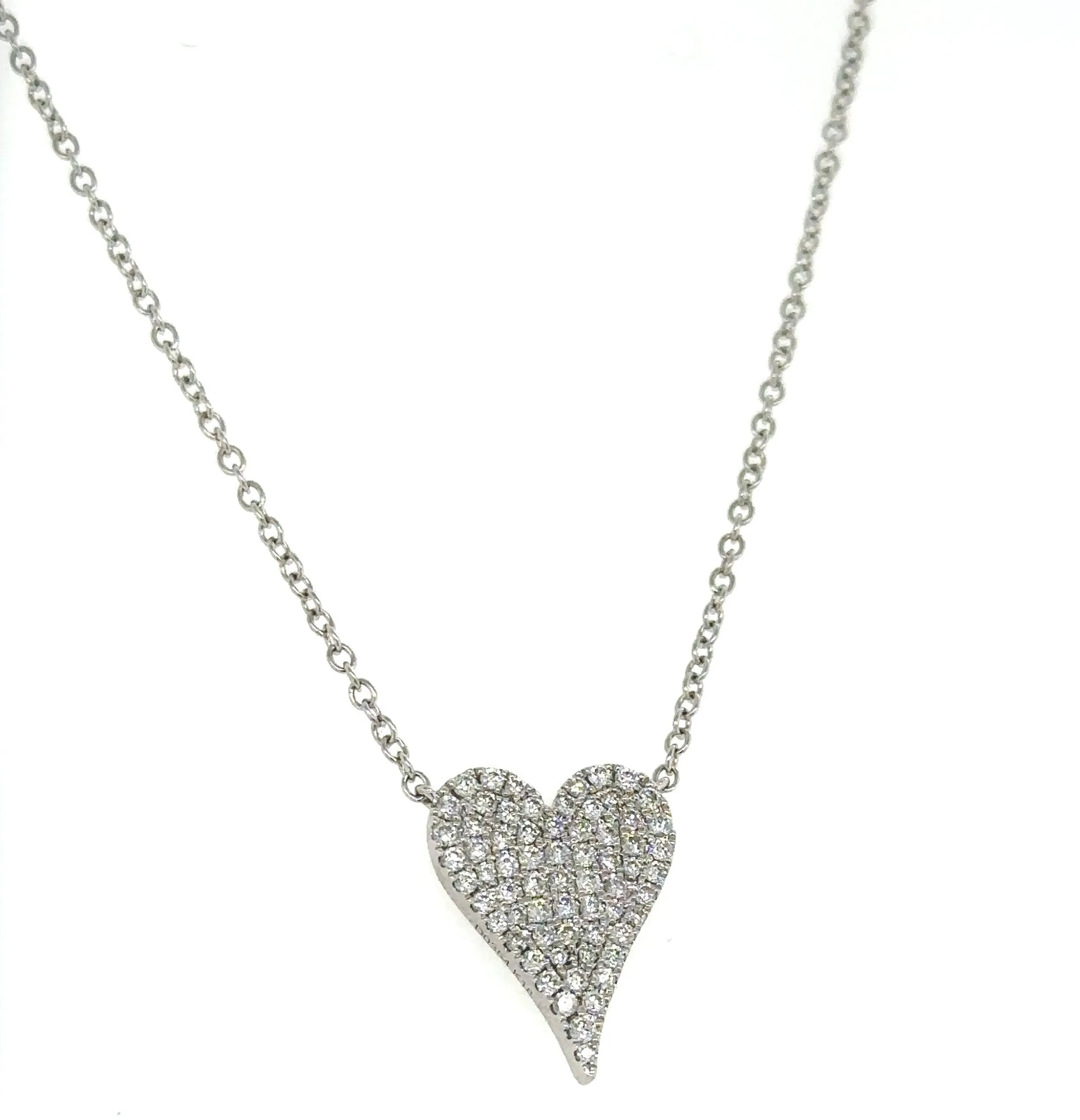 0.35CT T.W. Diamond Heart Pave Pendant Necklace