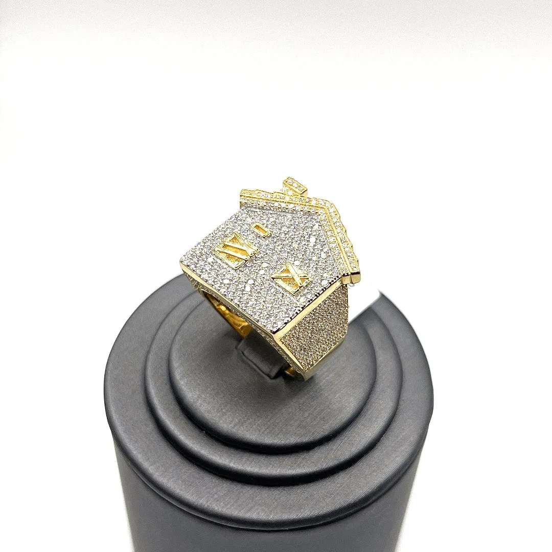 10KT TRAP HOUSE RING