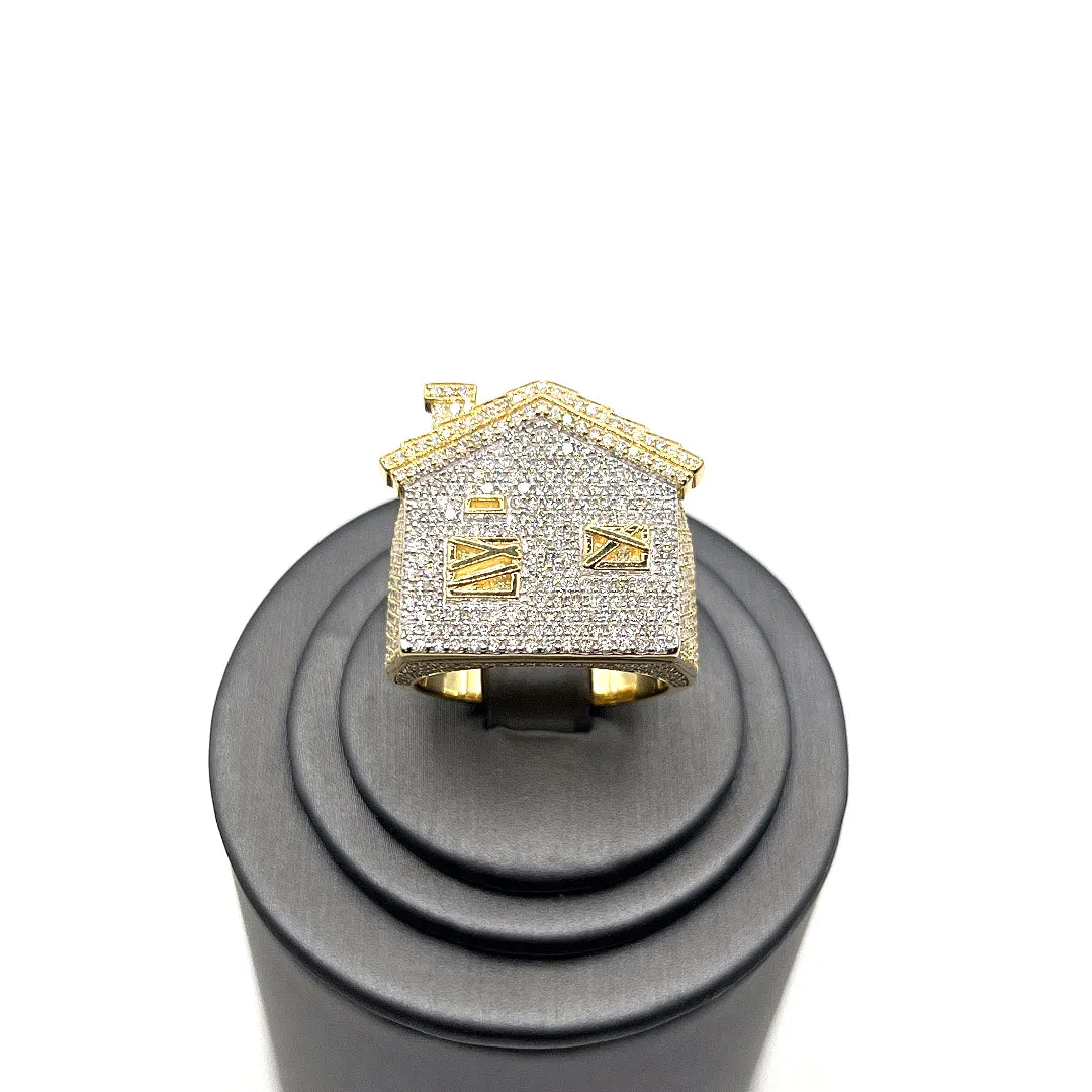 10KT TRAP HOUSE RING