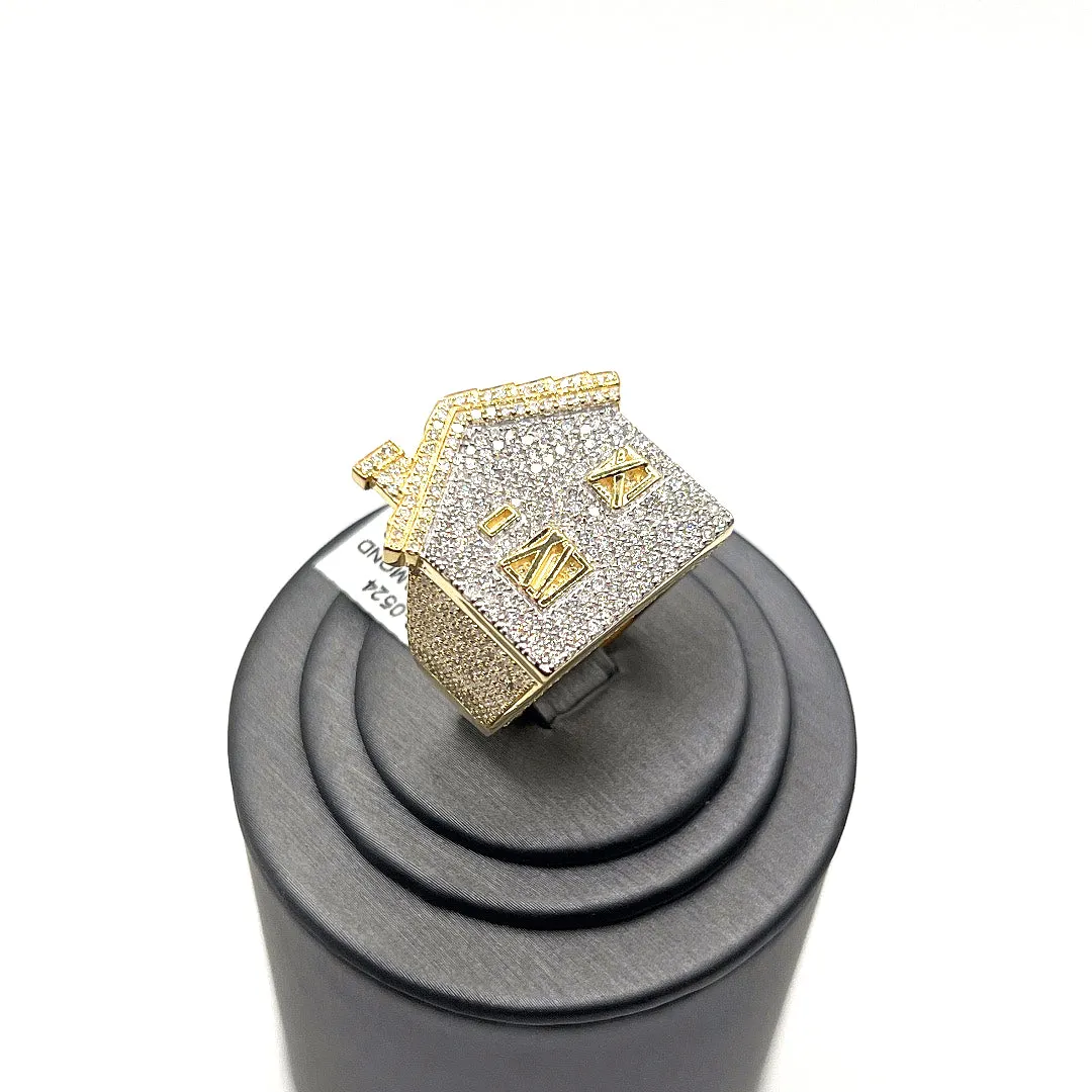 10KT TRAP HOUSE RING