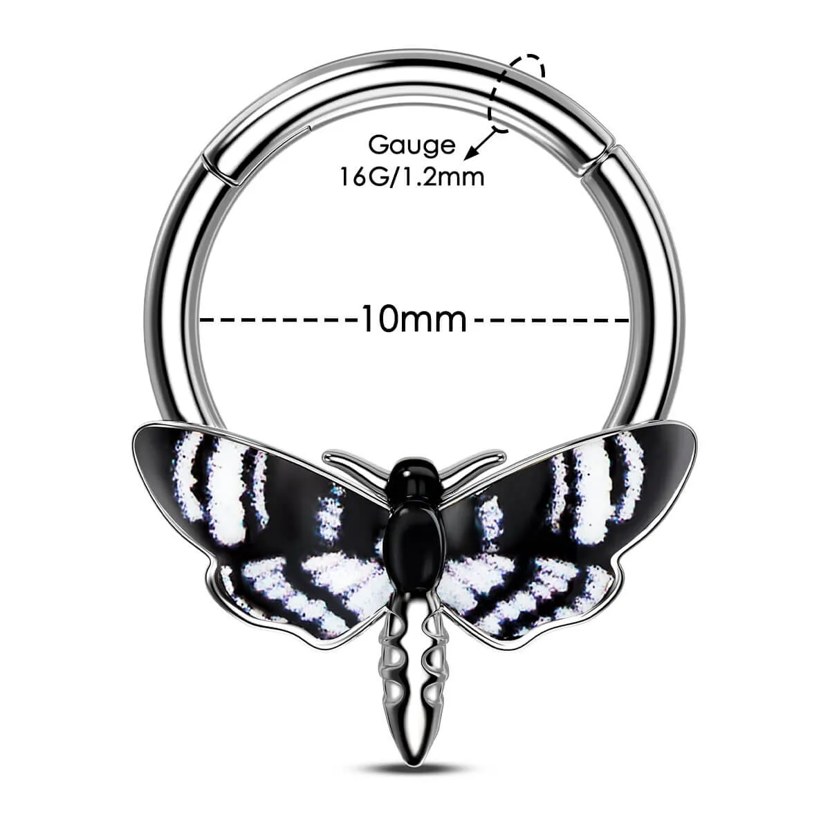 16G Hawk Moth Septum Ring