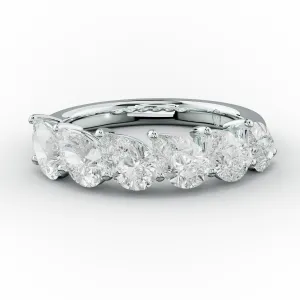 2.0 Carat Slanted Pear Diamond Anniversary Band