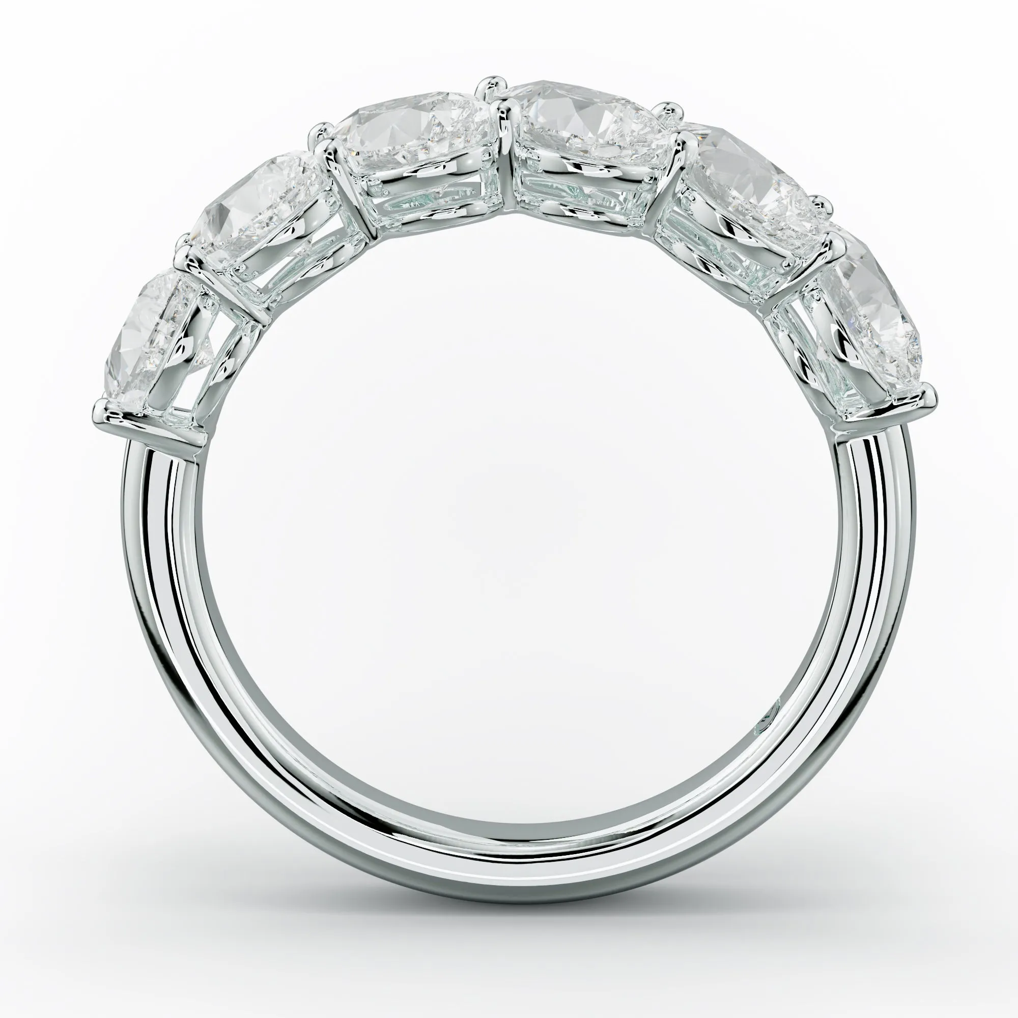 2.0 Carat Slanted Pear Diamond Anniversary Band