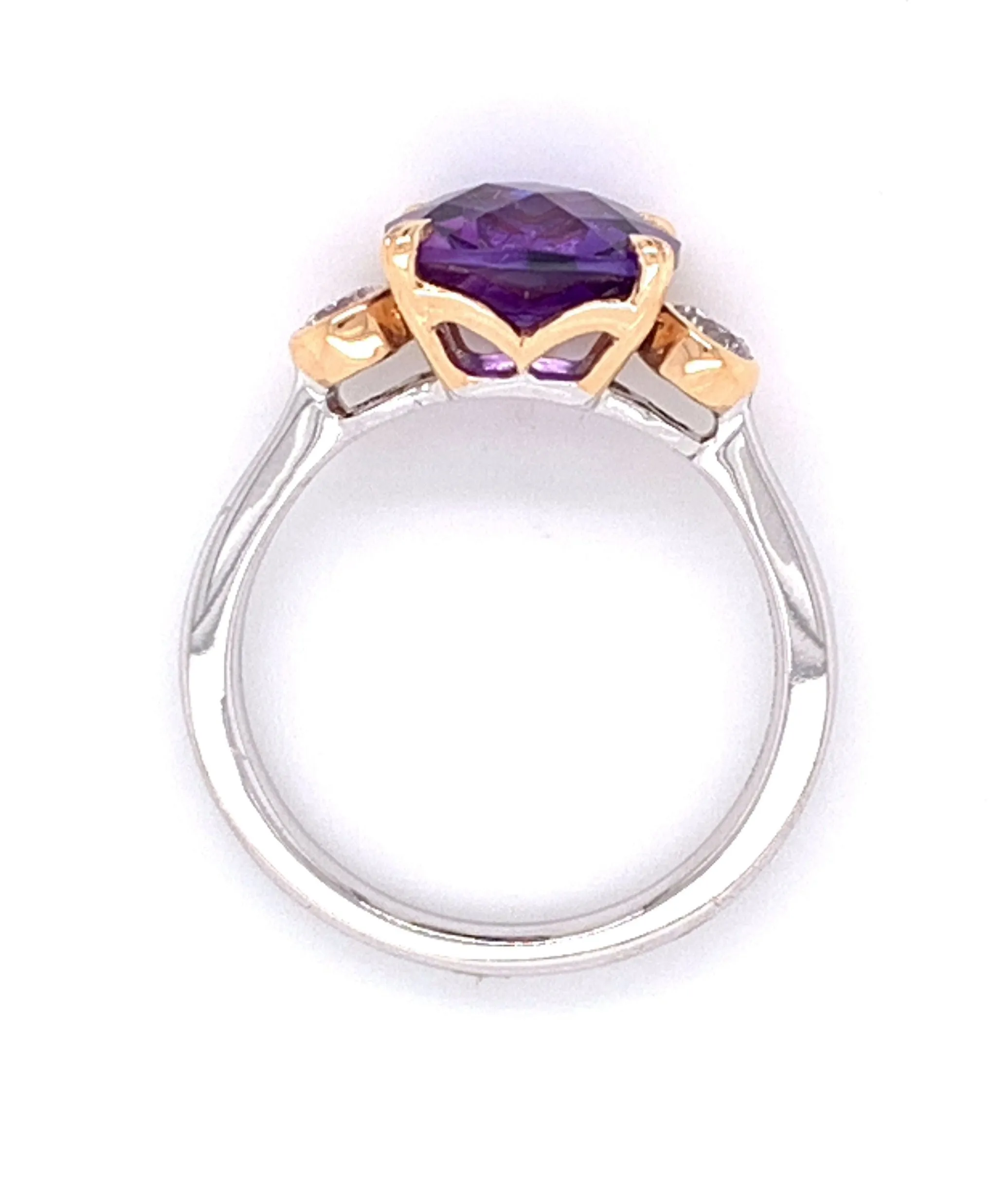 2.68carat ﻿﻿﻿Amethyst And Diamond Ring