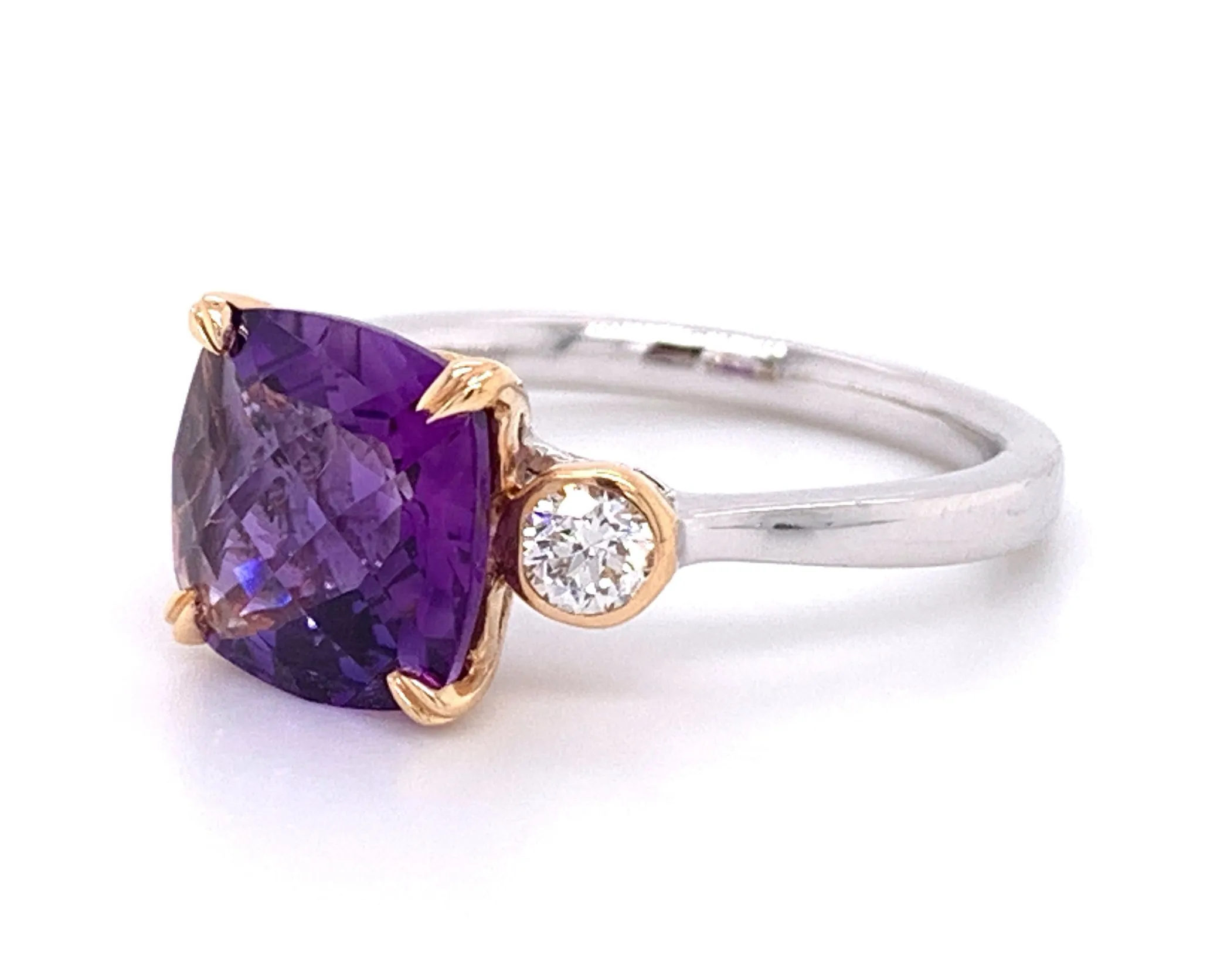 2.68carat ﻿﻿﻿Amethyst And Diamond Ring