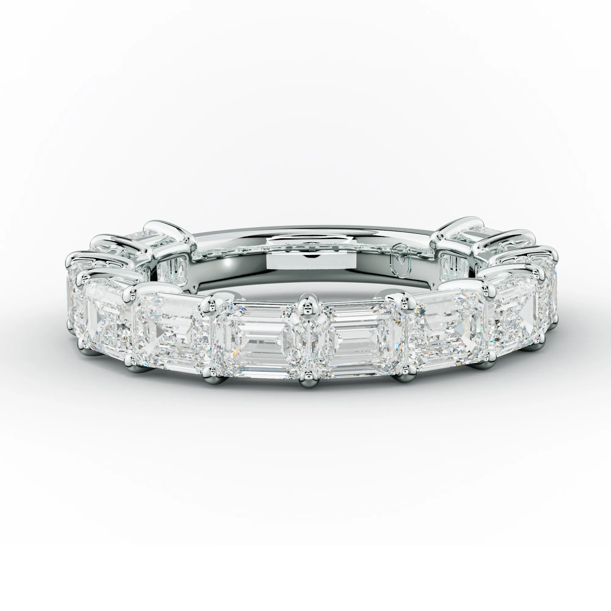3 Carat East West Emerald Cut Diamond Anniversary Band