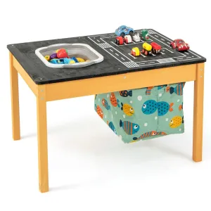 3-in-1  Eco Wood Montessori Kids Activity Table with Storage | Sand & Water Play | 3 Years 