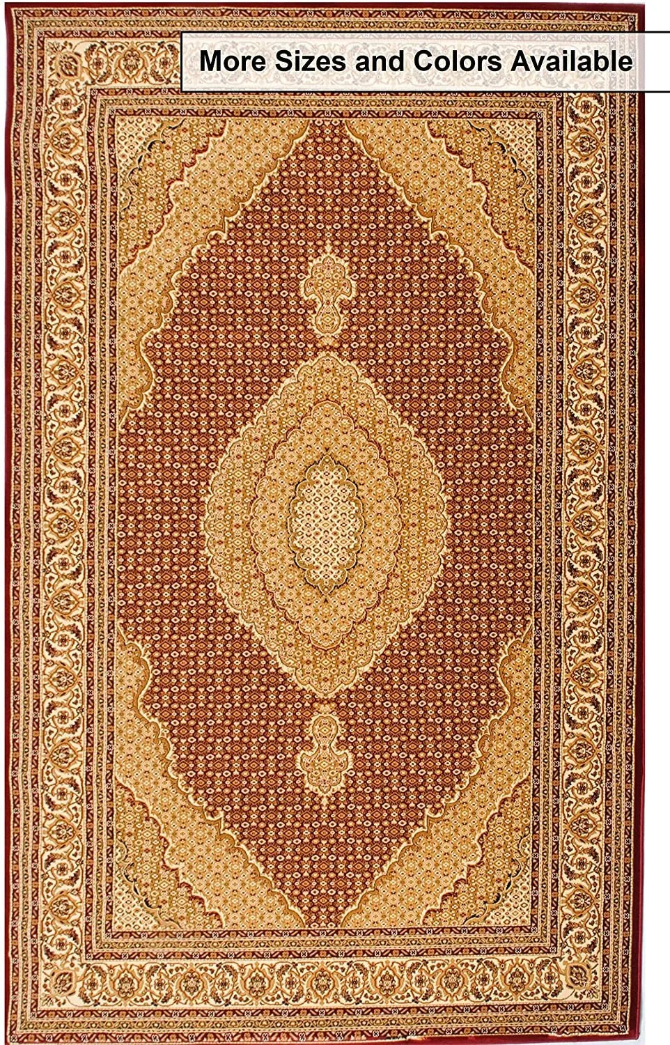 3’ x 8’ Red and Beige Medallion Runner Rug