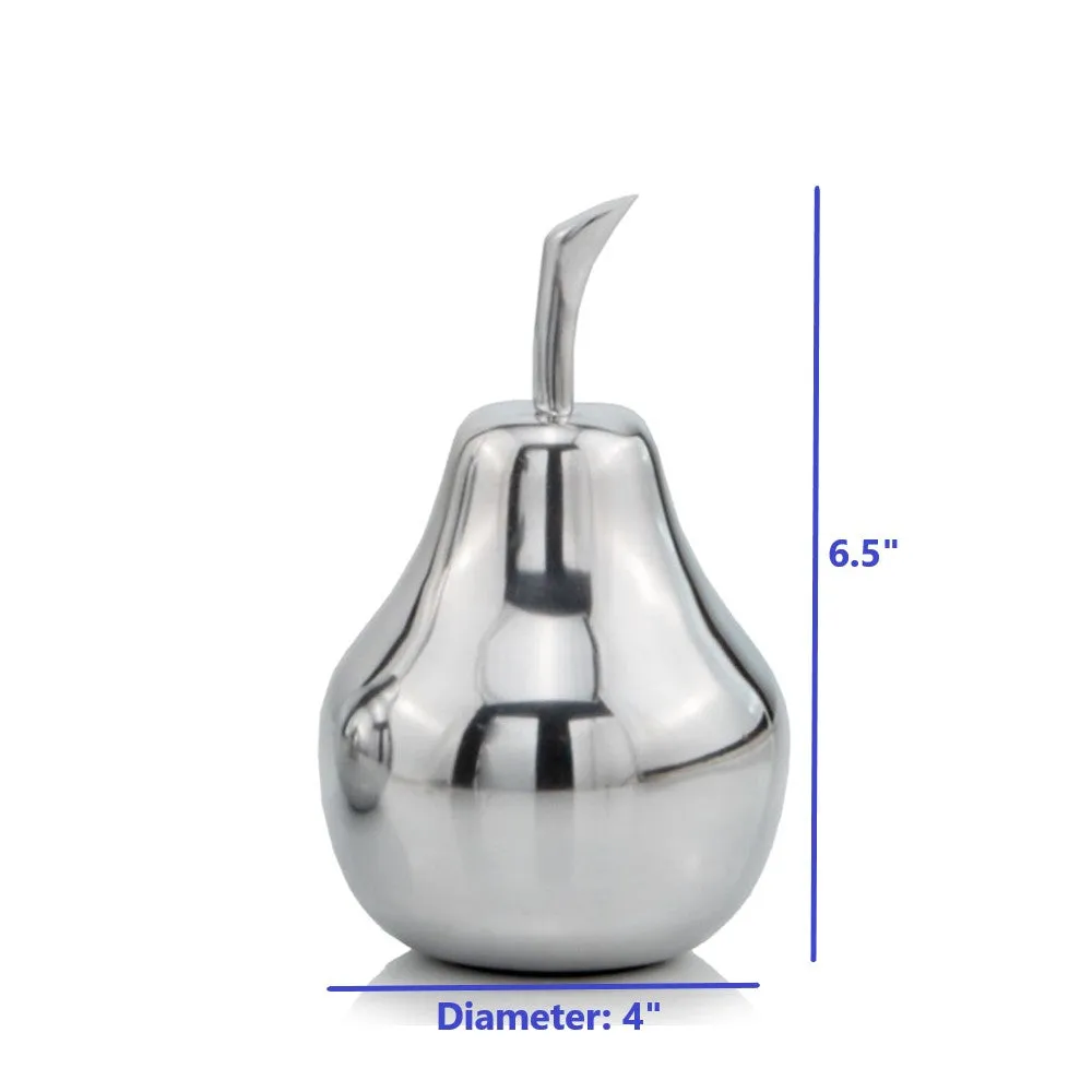 4" x 4" x 6.5" Buffed Small Pear