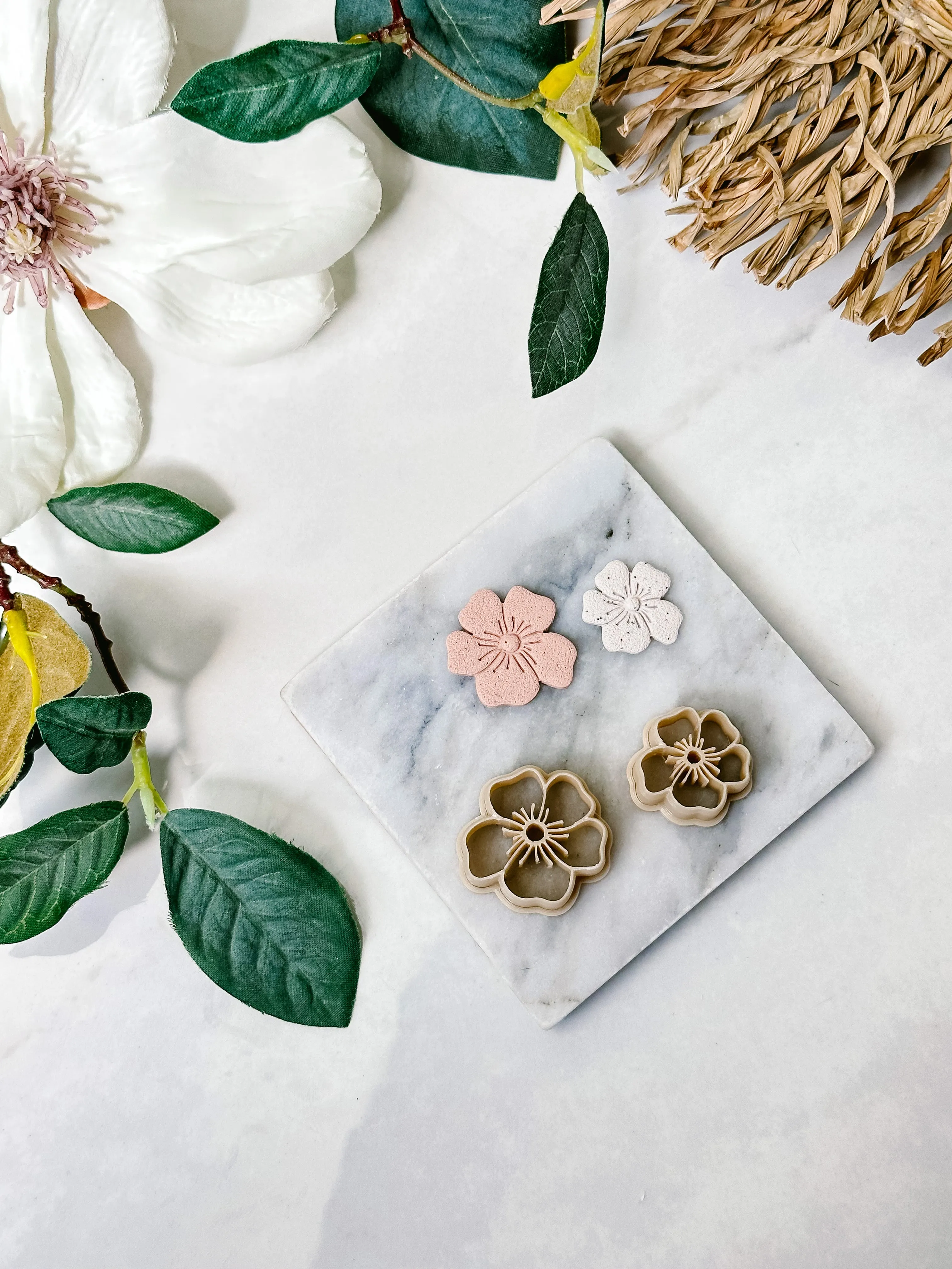 Abstract Flower Detailed Polymer Clay Cutters
