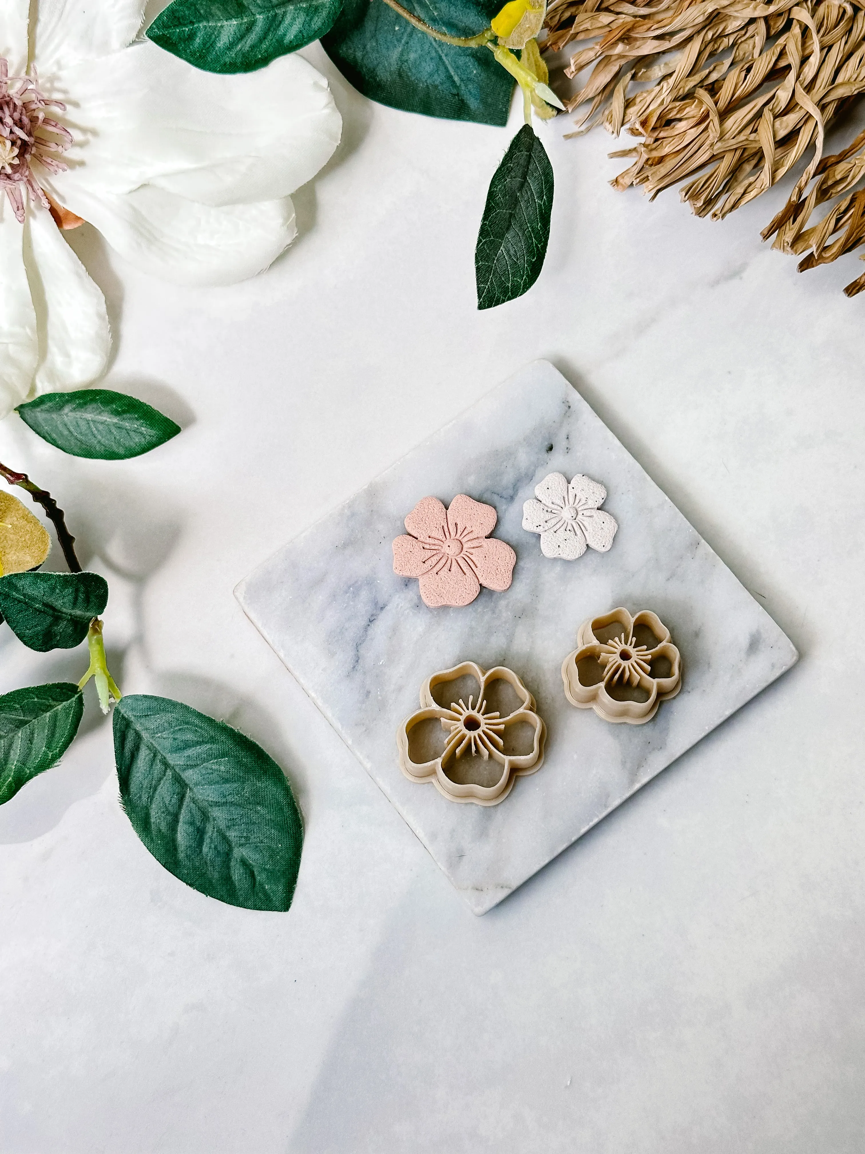 Abstract Flower Detailed Polymer Clay Cutters
