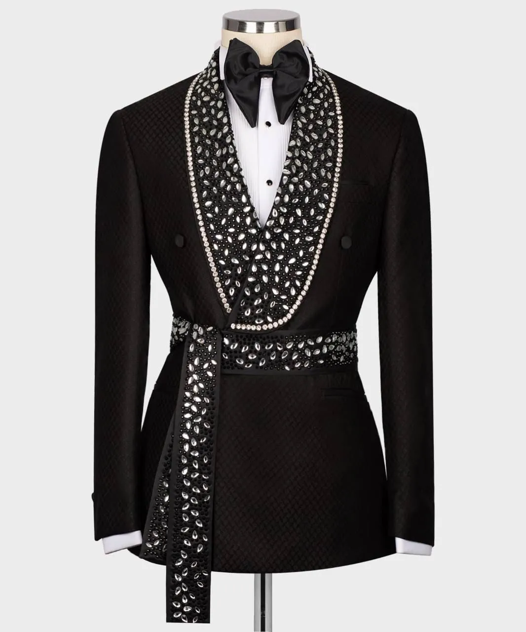 Acme Stones Detailed Belted Tuxedo