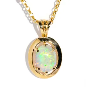 Amalita 1980s Opal Pendant & Chain 18ct Gold