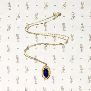 Arts & Crafts Lapis Lazuli Pendant in Gold