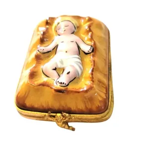 Baby Jesus on Straw for Manger Scene