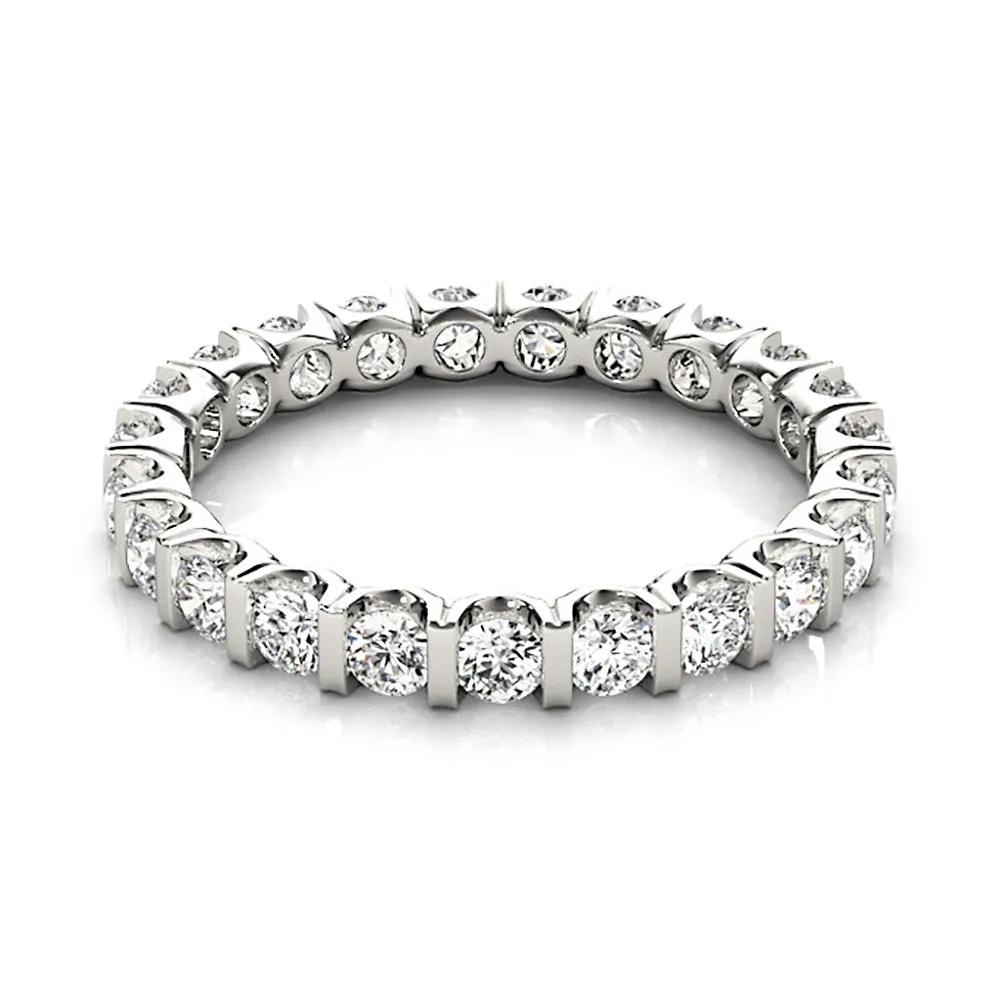 Bar Set 1.0 ct.Round Diamond Eternity Band