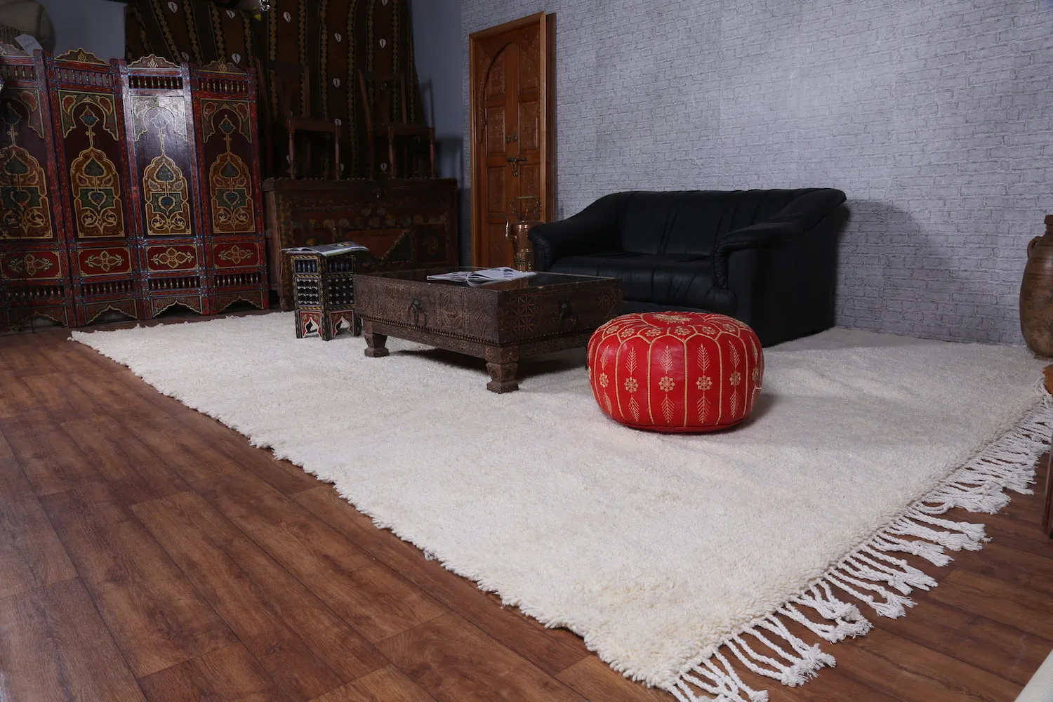 Beni ourain rug - Moroccan area rug - Custom Wool rug