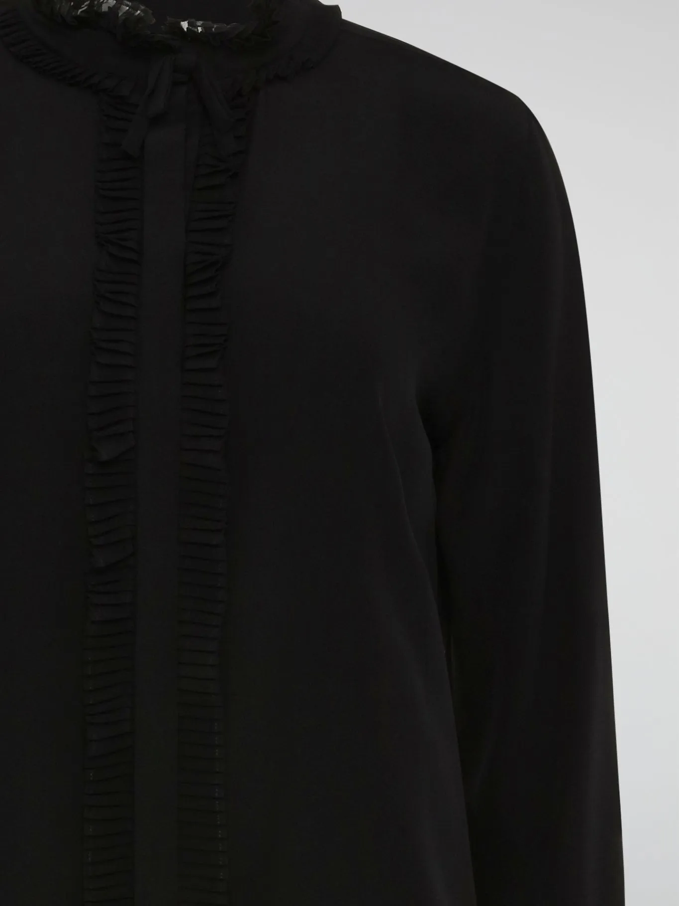 Black Frill Detailed Blouse