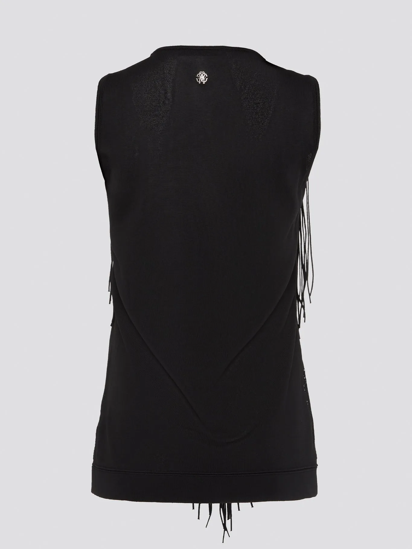 Black Fringe Detailed Top