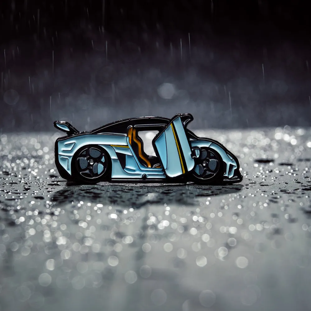 Blue Koenigsegg Regera Leen Customs Enamel Pin