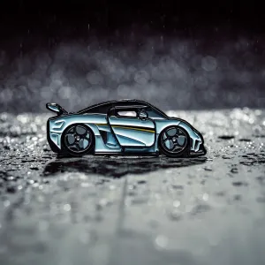Blue Koenigsegg Regera Leen Customs Enamel Pin