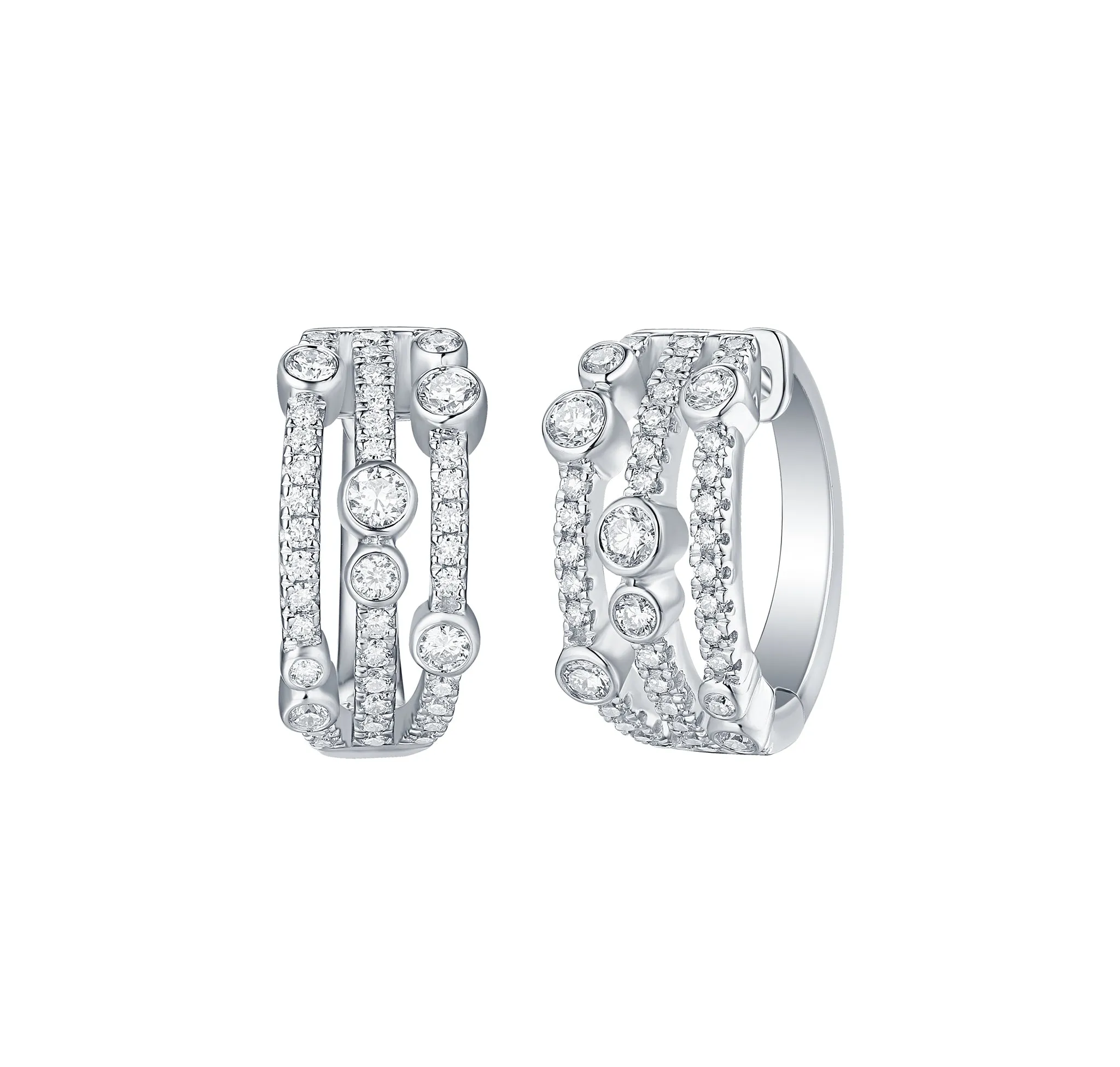 Bubbly 0.93ct Lab Grown Diamonds Earrings <br> E-00324WHT