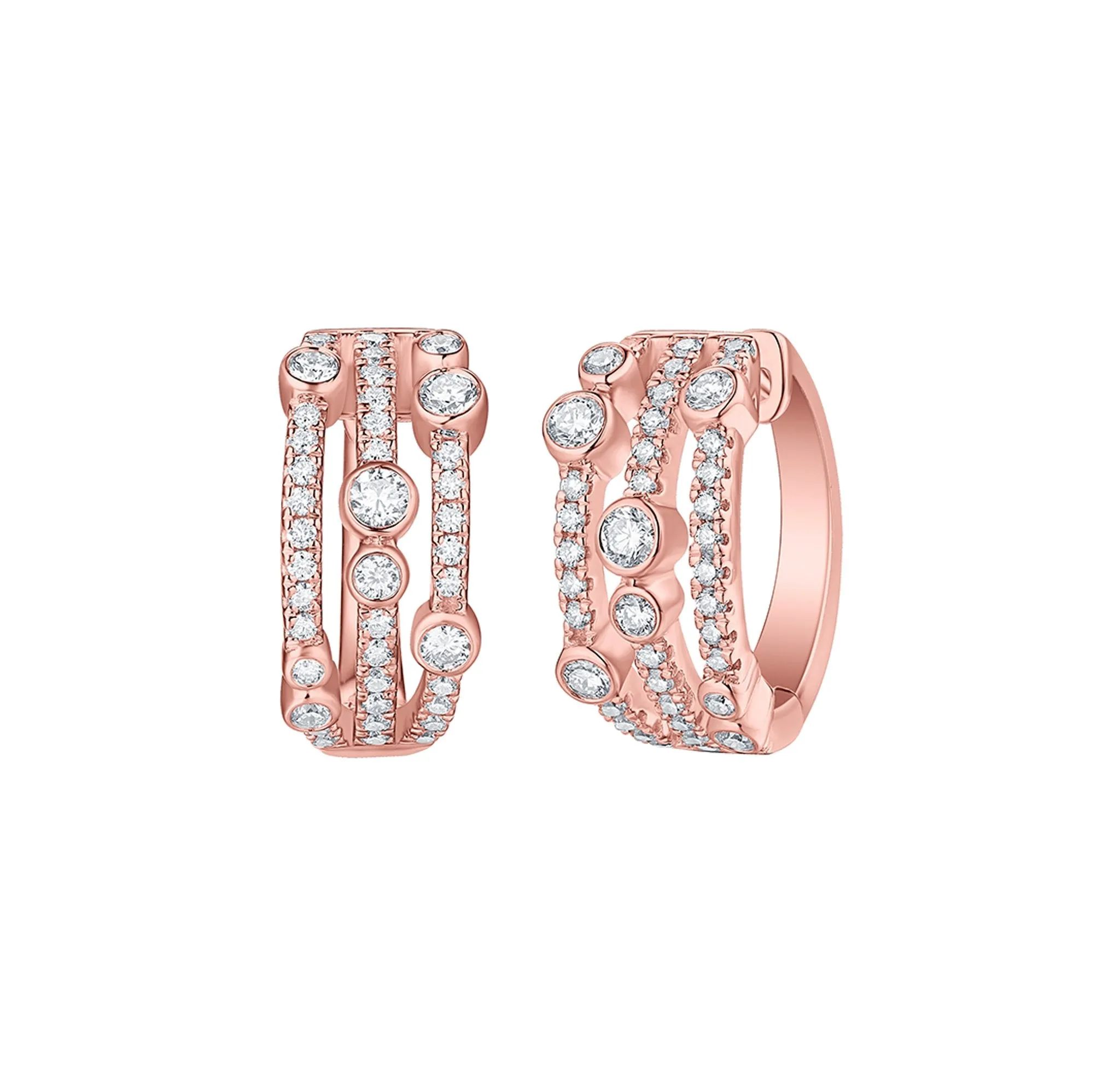 Bubbly 0.93ct Lab Grown Diamonds Earrings <br> E-00324WHT