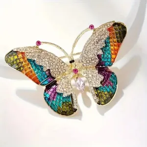 Butterfly Chest Pin - Multi Coloured