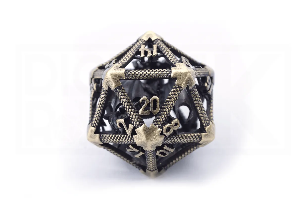 Caged Dragon D20 - Bronze