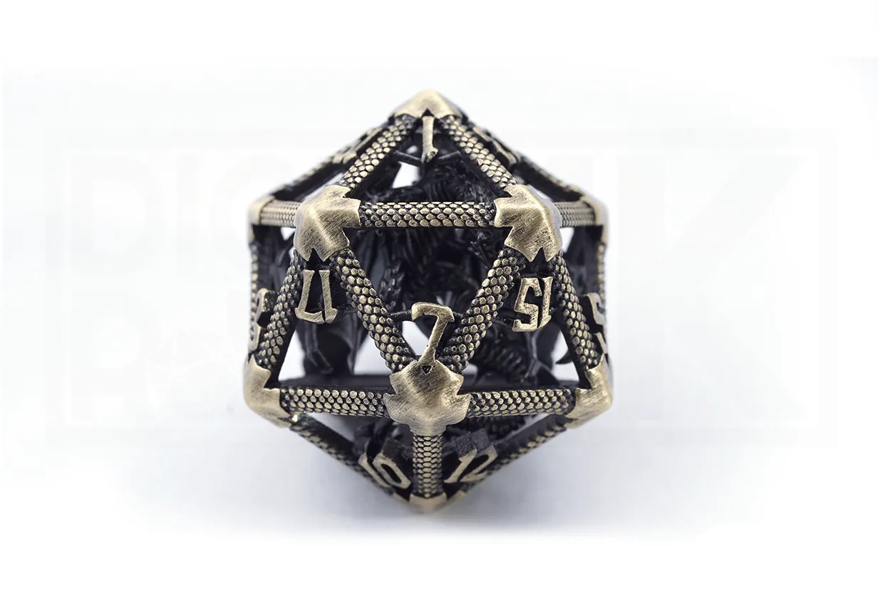 Caged Dragon D20 - Bronze