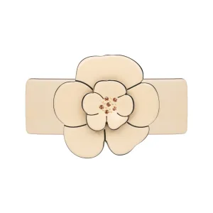 Camellia Crystal Medium Ivory Hair Clip