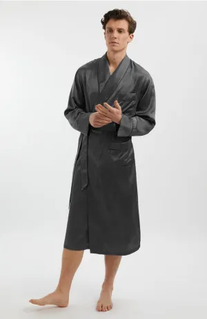 Charcoal Black Robe - Luxurious Loungewear Collection