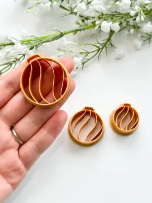 Christmas Ball Ornament Detailed Polymer Clay Cutter