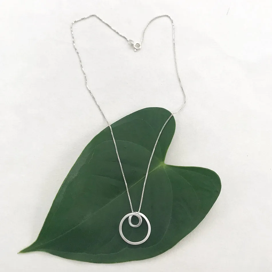 Circle In Circle Necklace - Sterling Silver, Indonesia