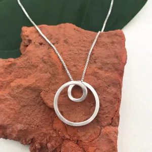 Circle In Circle Necklace - Sterling Silver, Indonesia