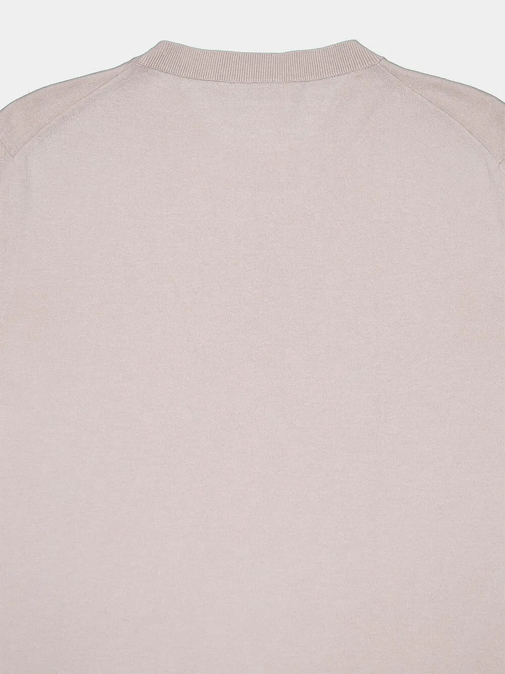 Cotton-Silk Blend Beige T-Shirt