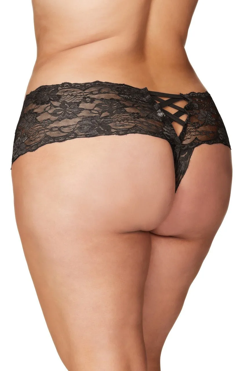 Curvy Good Night Kiss Crotchless Boyshort