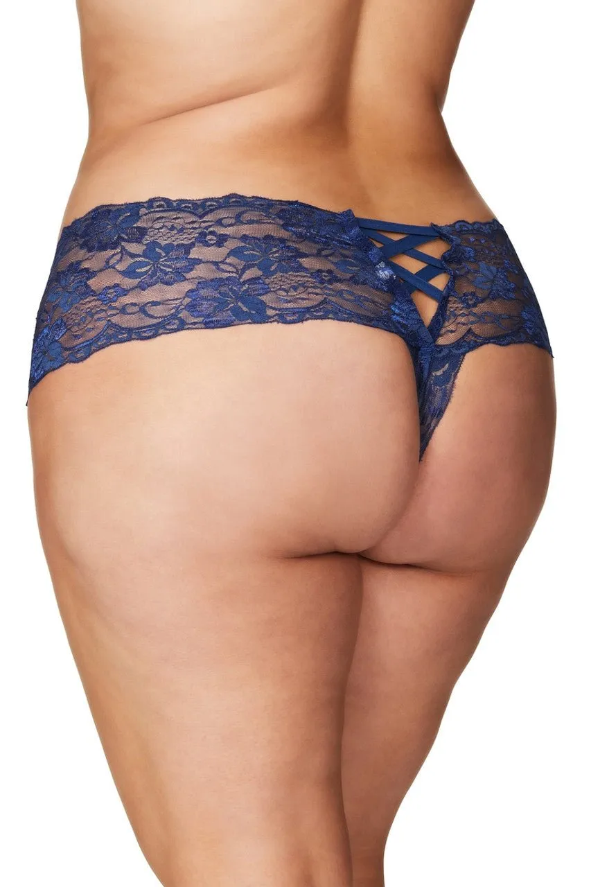 Curvy Good Night Kiss Crotchless Boyshort