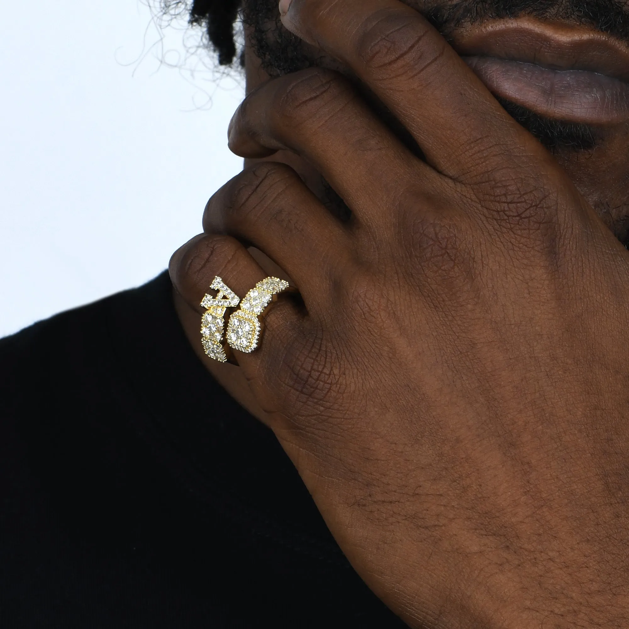 Custom Baguette Cut Mix Letter Ring