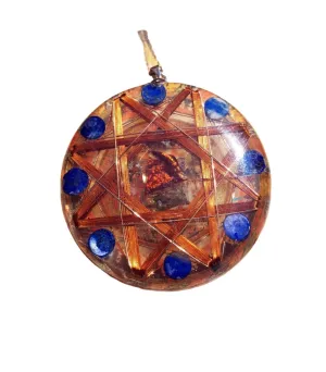 Dark Magic Protector Pendant Kalachakra 14k Gold Protective Crystals