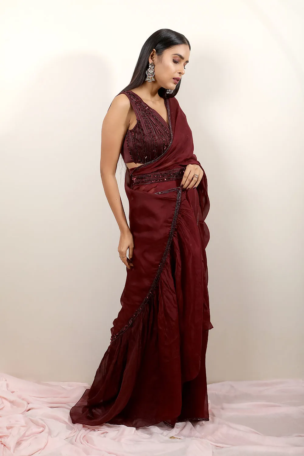 Delicious Wine Saree