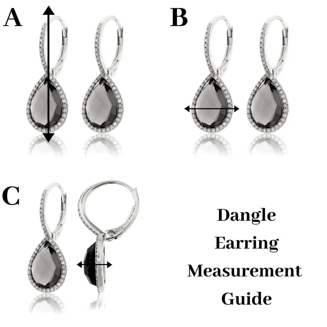 Diamond and Davinci Cut Amethyst Earrings