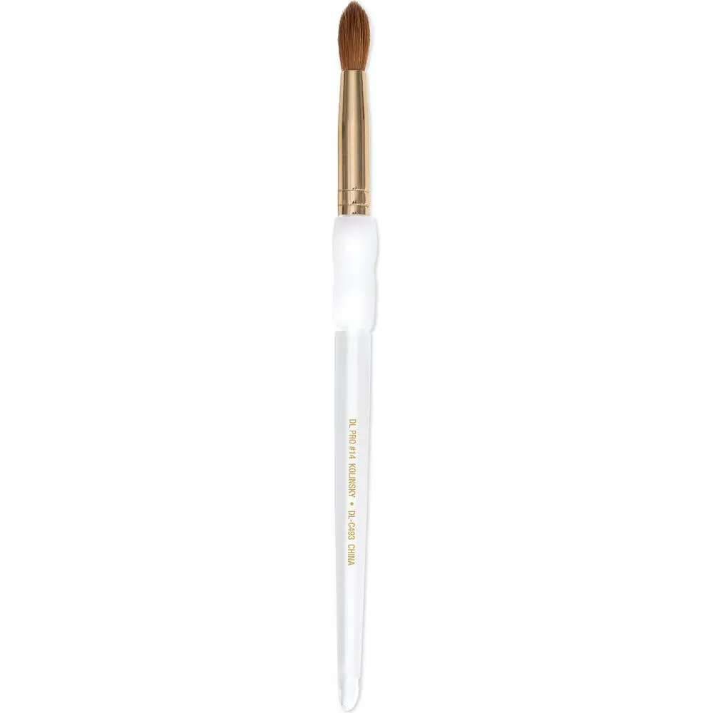DL Pro - #14 Oval Kolinsky Brush with Gel Grip Handle