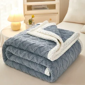 Double Thickened Coral Fleece Sofa Blanket