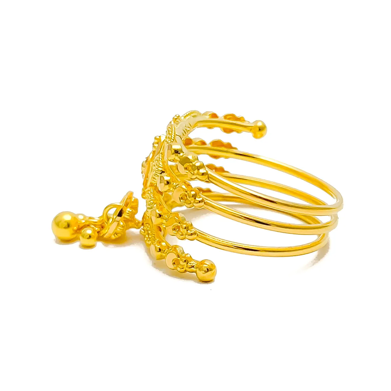 Dressy Intricate 22K Gold Spiral Ring
