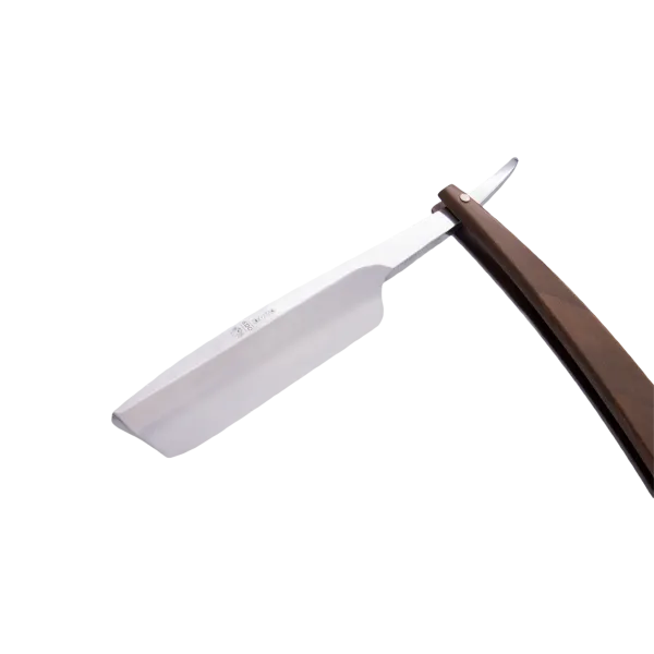 DV-8009141, Dovo Straight Razor EDO, 5/8”, carbon, 1/1 full hollow, Ultra compressed walnut wood