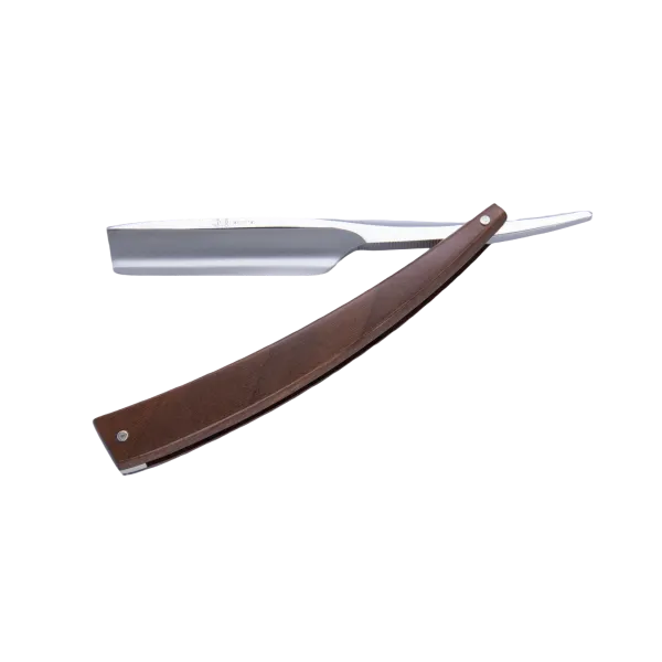 DV-8009141, Dovo Straight Razor EDO, 5/8”, carbon, 1/1 full hollow, Ultra compressed walnut wood
